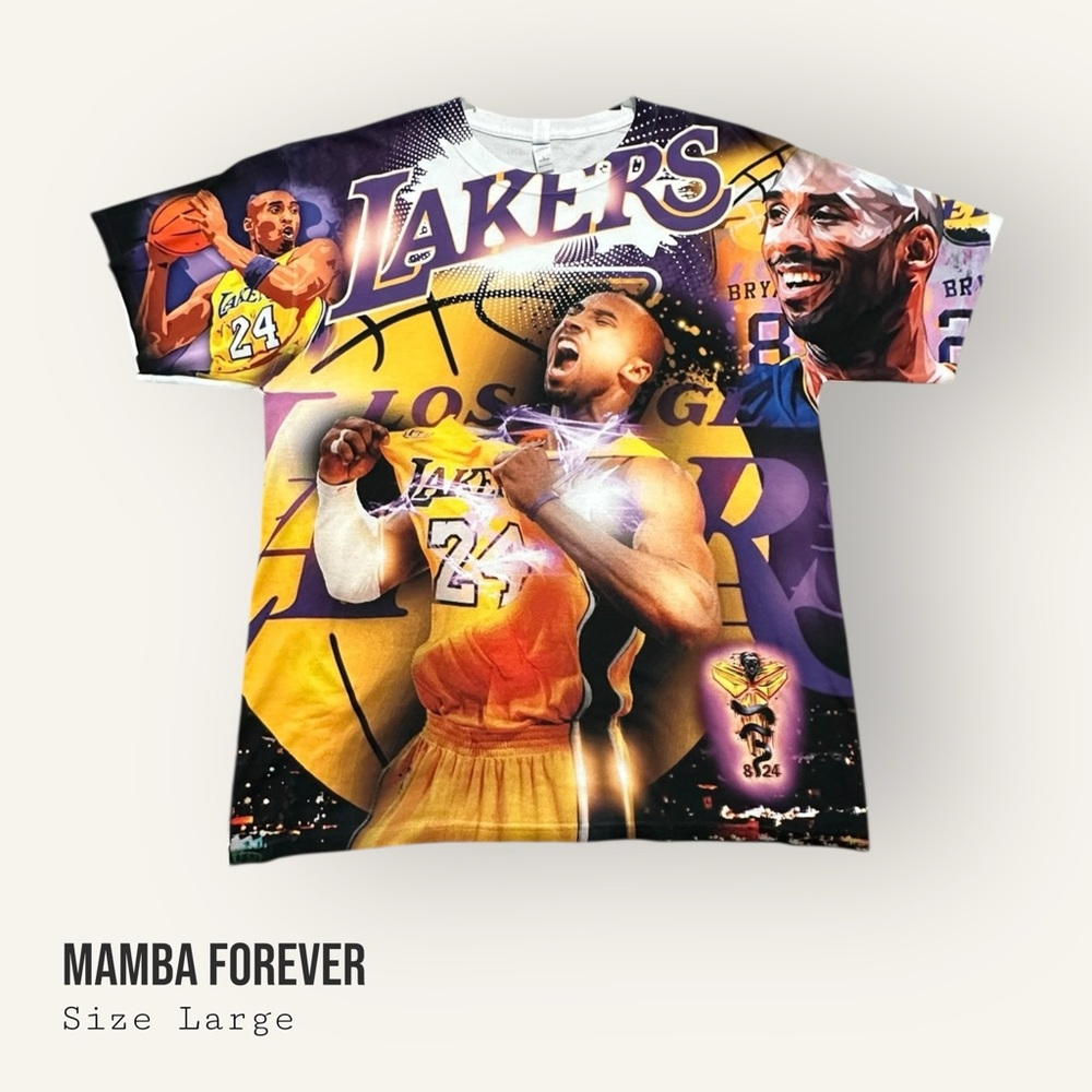 Kobe Bryant Los Angeles Lakers All Over Print T-Shirt Large